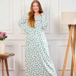 جلابيه كم طويل ورد