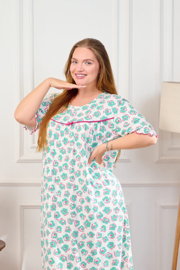 جلابيه  نص كم ورد