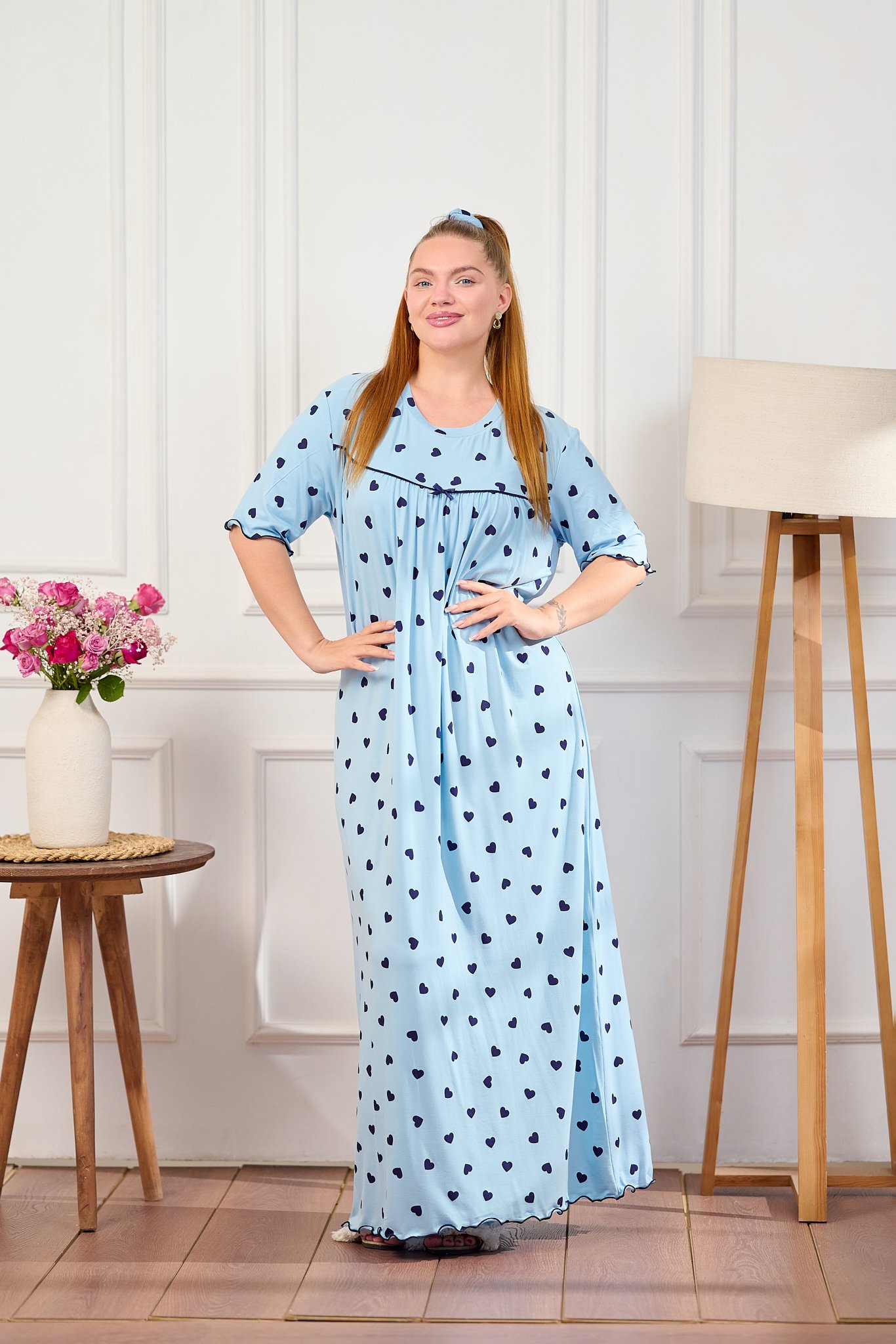 جلابيه نص كم قلوب