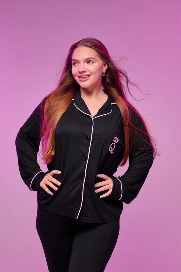 بيجاما كلاسيك كم مطرزه