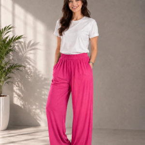 بنطلون واسع wide leg بجيب