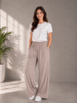 بنطلون واسع wide leg بجيب